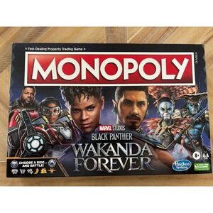 Hasbro Monopoly:‎ Black Panther Wakanda Forever Edition Board Game Brand New